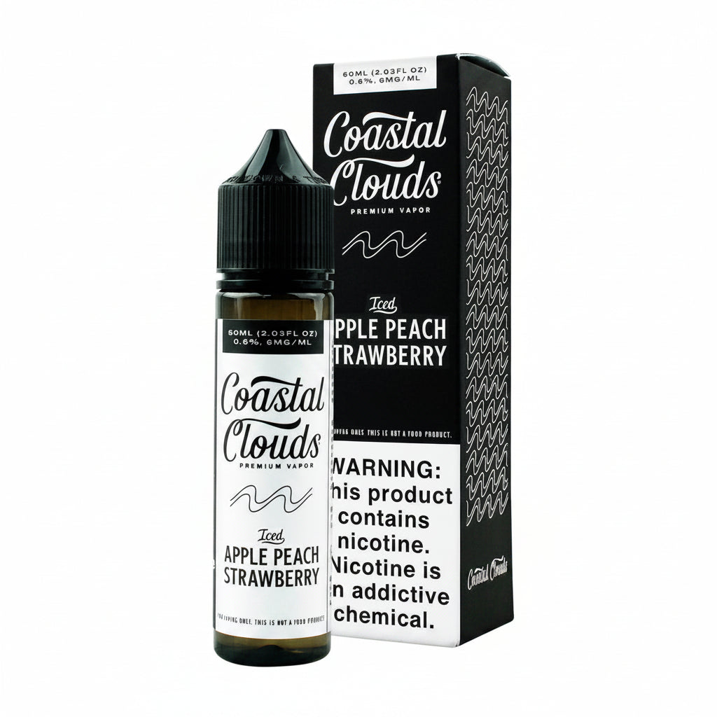Apple Peach Strawberry Ice Coastal Clouds eJuice 60ml