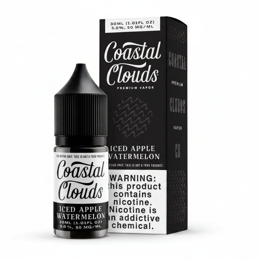 Apple Watermelon Iced Coastal Clouds Nic Salt E-Liquad 30ml