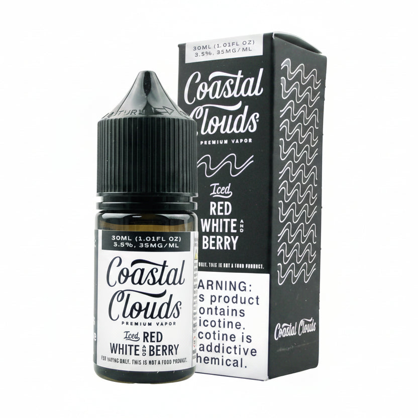 Iced Red White and Berry Coastal Clouds Nic Salt E-Liquad 30ml