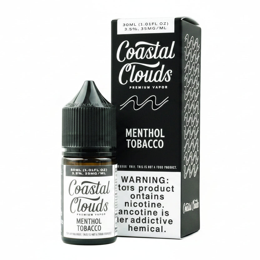 Menthol Tobacco Coastal Clouds Nic Salt E-Liquad 30ml