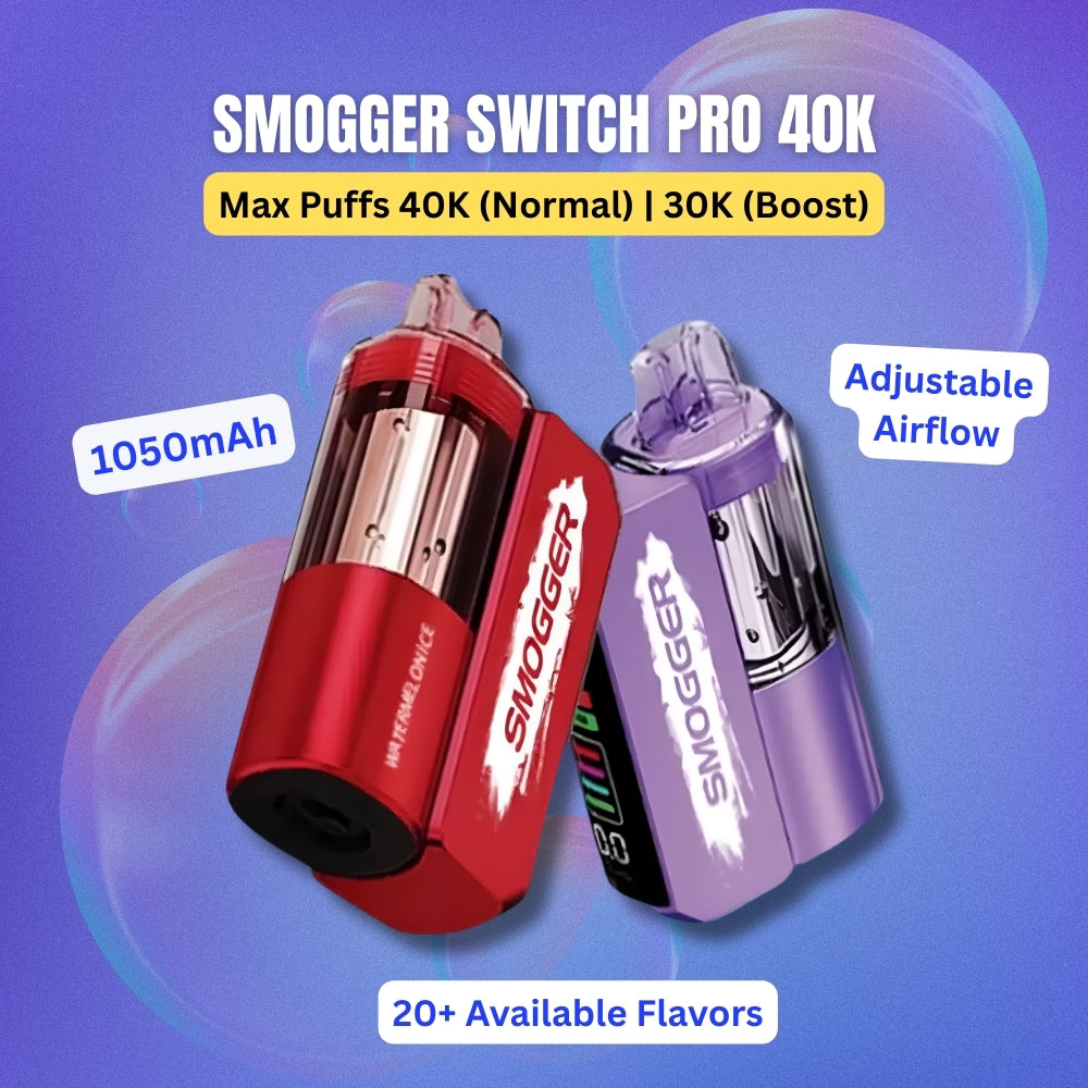 Smogger Switch Pro 40K Disposable Vape - Lasts Up to 12 Months Smogger Switch Pro 40K Disposable Vape - Lasts Up to 12 Months