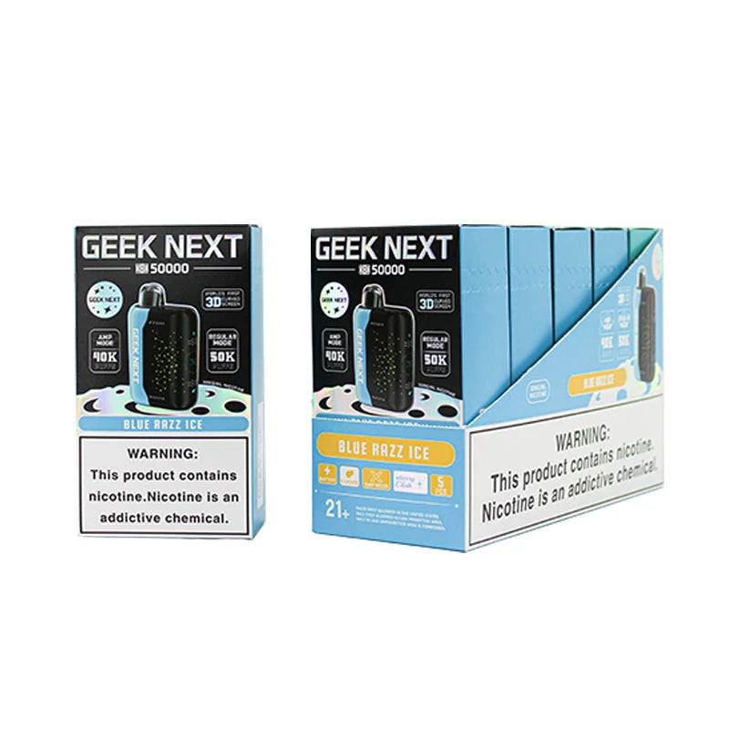 Blue Razz Ice Geek Bar No Nicotine Blue Razz Ice White Gummy Ice Geek Bar  Pulse