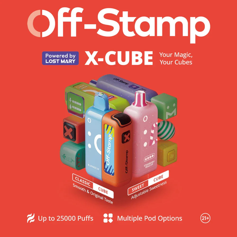 Miami Mint Off Stamp X- Cube 25K Puff Disposable - High Puff Vape Device  Ice Dragon 40k Smart Phone