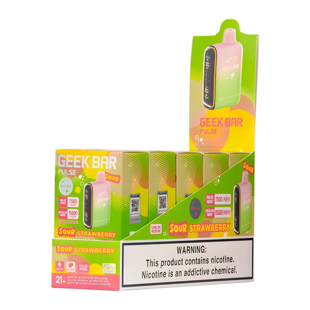 Sour Strawberry - Geek Bar Pulse 15000 Disposable - Pack of 5
