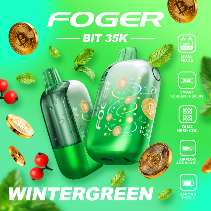 foger vape display screen Foger Bit 35K Puffs