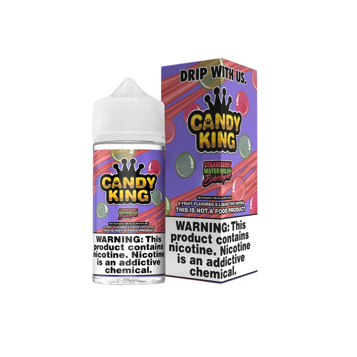Bubblegum Strawberry Water Candy King E-Liquid 100ml