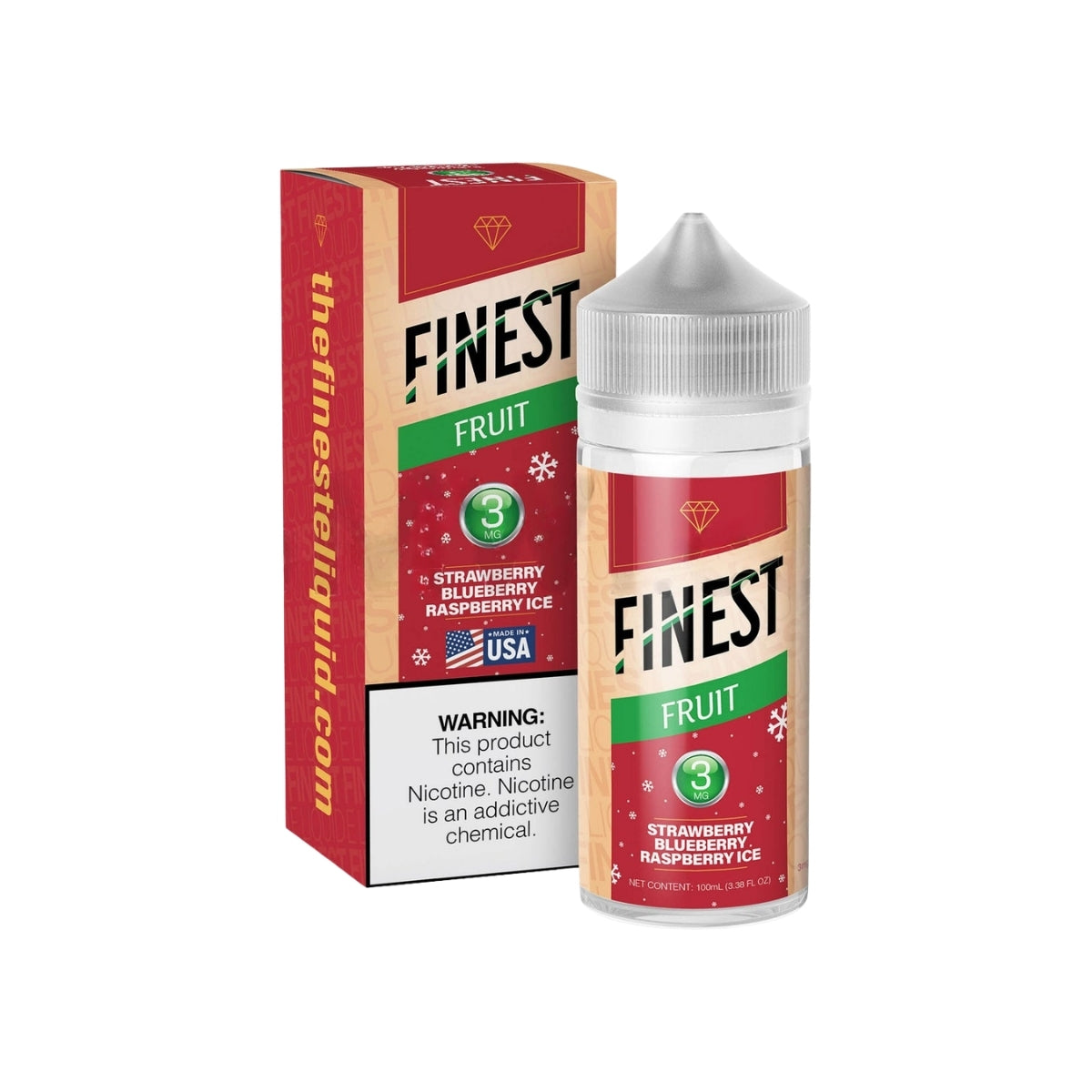 Strawberry Blueberry Raspberry Ice Finest E-liquid 100ml