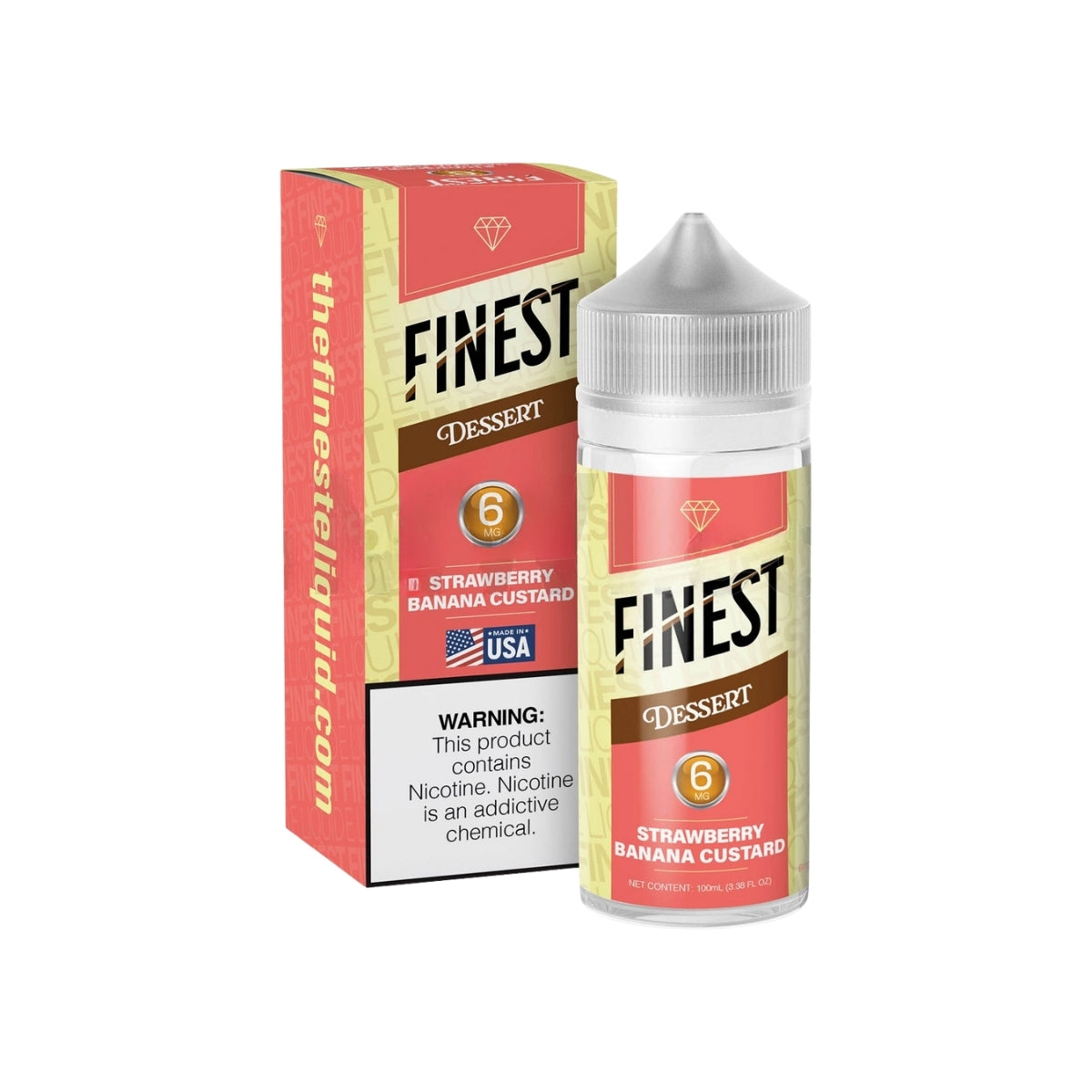 Strawberry Banana Custard Finest E-liquid 100ml