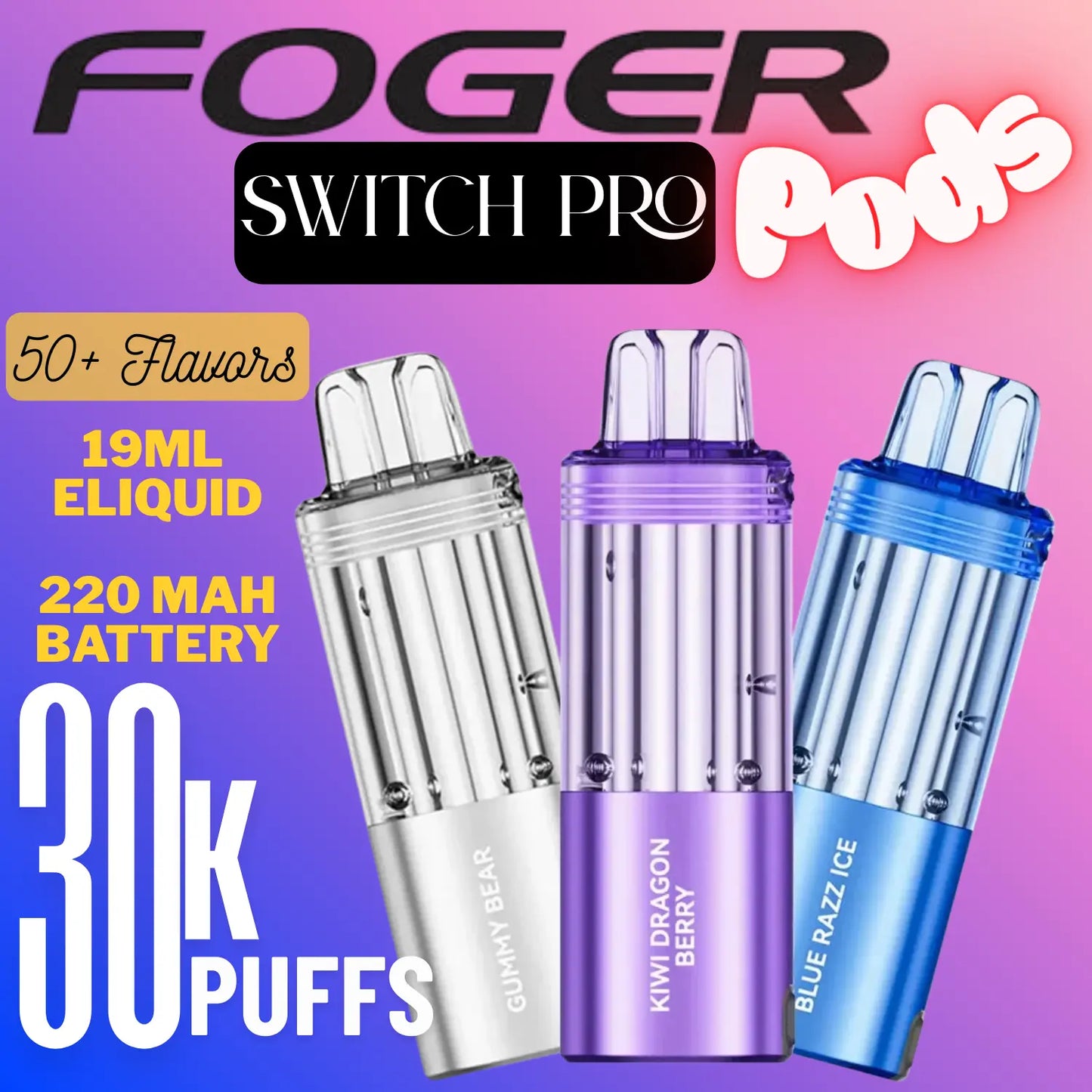 Foger Switch Pro Pod 30k Puffs Main image Product TheDisposable Vape