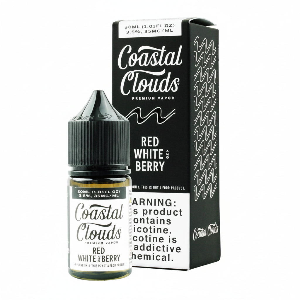 Red White and Berry Coastal Clouds Nic Salt E-Liquad 30ml