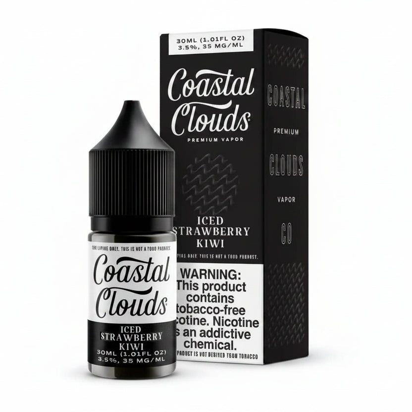 Strawberry Kiwi Iced Coastal Clouds Nic Salt E-Liquad 30ml