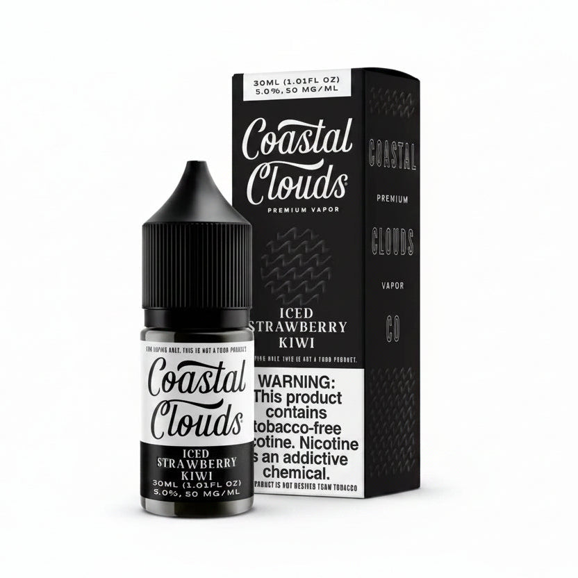 Strawberry Kiwi Iced Coastal Clouds Nic Salt E-Liquad 30ml