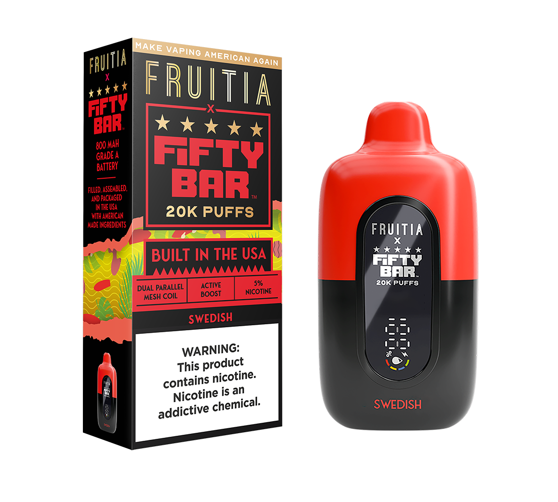 fruitia 800 mah battery vape Fruitia x Fifty Bar 20k Vape