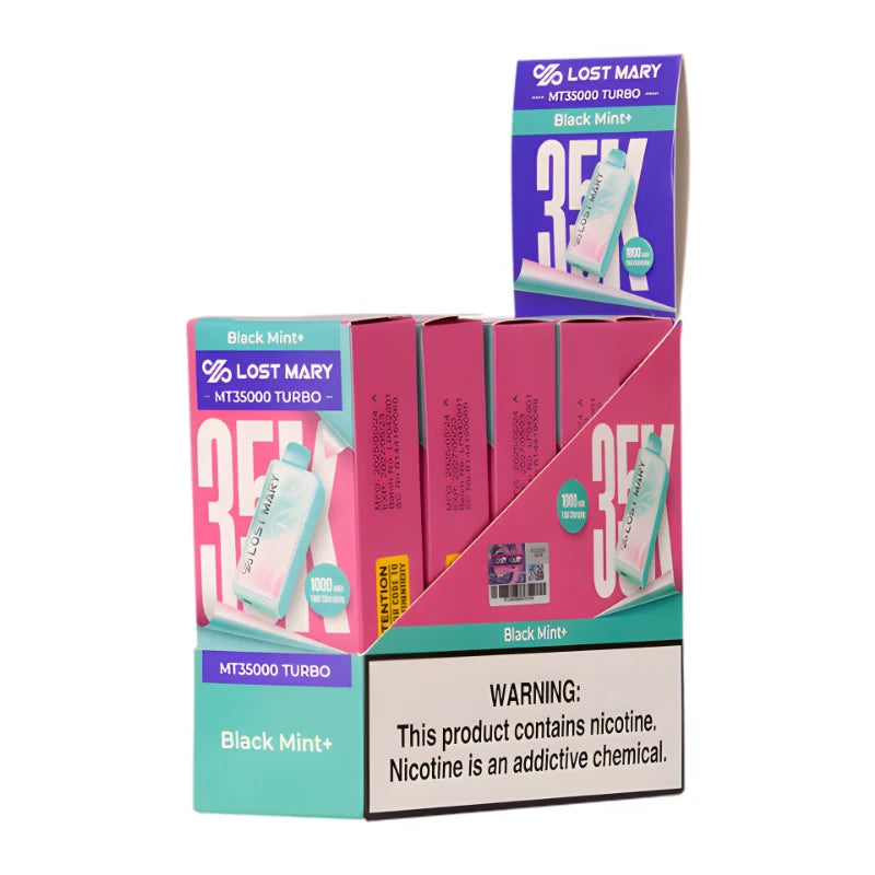 Black Mint+ Lost Mary MT35000 Turbo Disposable Vape Black Mint+ Lost Mary MT35000 Turbo Disposable Vape
