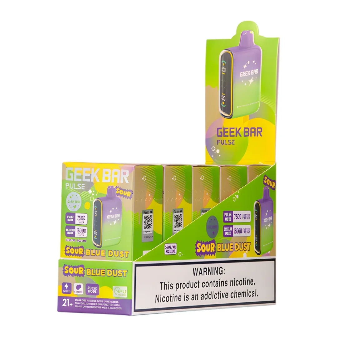 Sour Blue Dust Geek Bar Pulse 15000 Disposable Vape