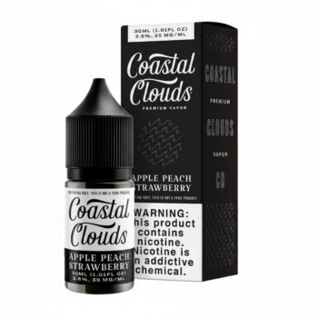 Apple Peach Strawberry Coastal Clouds Nic Salt E-Liquad 30ml