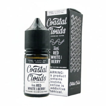 Iced Red White and Berry Coastal Clouds Nic Salt E-Liquad 30ml